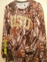 GSU Badger Sport Men T-Shirt Bonehead Outfitters Brown Camouflage Long Sleeve XL - £15.56 GBP