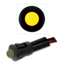 1/4&quot; Amber LED Snap-In Dash Switch Indicator Pilot Light Lamp 12v Car Tr... - £6.99 GBP
