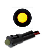 1/4&quot; Amber LED Snap-In Dash Switch Indicator Pilot Light Lamp 12v Car Tr... - $12.40 CAD
