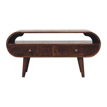 Solid Walnut Circular TV Stand | Artisan Furniture - $201.99