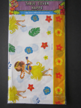 Hula Girl Tropical Hawaiian Lightweight Plastic Table Cover 54&quot; x 108&quot; B... - $8.90