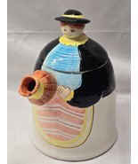 Pier 1 Imports 2-Quart Ceramic Teapot Hand Painted Robust Pilgrim Lady -... - $24.41 CAD