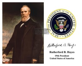 President Rutherford B. Hayes Painting Presidential Seal Autograph 8X10 Photo - £6.68 GBP