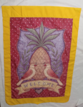 Vintage Pineapple Bird Garden Flag Banner Outdoor Welcome Sign 28&#39;&#39;x42&#39;&#39; - £7.82 GBP
