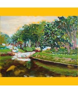 Own the serene beauty of Thailand through this exquisite oil painting to... - $385.00