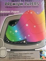 Roselle Paper Co. ~ Ready to Print ~ Banner Paper ~ 60 Continuous Sheets... - $20.00