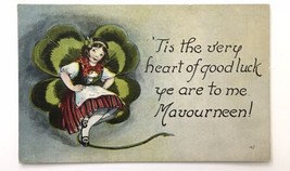 St. Patrick&#39;s Day PC &#39;Tis The Very Heart of Good Luck Ye Are to Me Mavourneen ! - £7.92 GBP