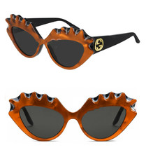 GUCCI 0781 Black Orange Spike Pearl Sea Shell Runway Unisex Gg0781S Sunglasses - £249.27 GBP