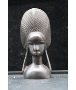 Vtg Hand Carved Tanganyika Ebony Goddess Bust Statue 5.5&quot; - €25,70 EUR