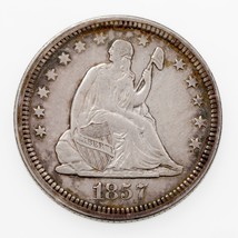 1857 25C Assis Liberty Quarts En XF État, Beau Jante Tonifiant - $2,472.02 MXN