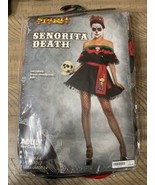 SPIRIT HALLOWEEN SENORITA DEATH DRESS ADULT COSTUME L 10-12 - $24.61 CAD