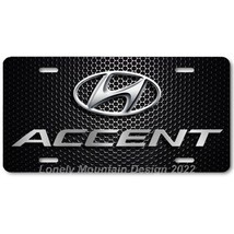 Hyundai Accent Inspired Art on Mesh FLAT Aluminum Novelty Auto License Tag Plate - £14.15 GBP