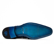 Marco Di Milano Genuine Pirarucu Exotic Lace-Up Shoes Olivieri Royal Blue image 4