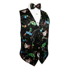 David&#39;s Formal Wear Mardi Gras Masks and Stars Tuxedo Vest and Bow Tie (... - $161.70