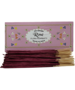 Handmade Rose Flora Agarbatti Natural Fragrance Scent Hand Rolled Incens... - £16.80 GBP