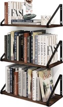 Small Bookshelf For Living Room, Office, And Bedroom With Metal Bracket,... - $66.87 CAD
