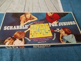 1968 Scrabble Junior 3rd Edition  2 sided board Selchow &amp; Righter Nice condition - £10.45 GBP