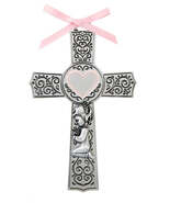 Girl&#39;s Pink Heart Crib Cross, New, #AB-161-2 - $11.99