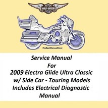 2009 Electra Glide Ultra Classic w/Side Car Touring Models Service Manual  - $28.95