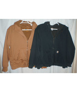 Lot Of 2 Heavy Lined Zip Hoodie Carhartt 3XL &amp; Wells Lamont 2XL - $35.00