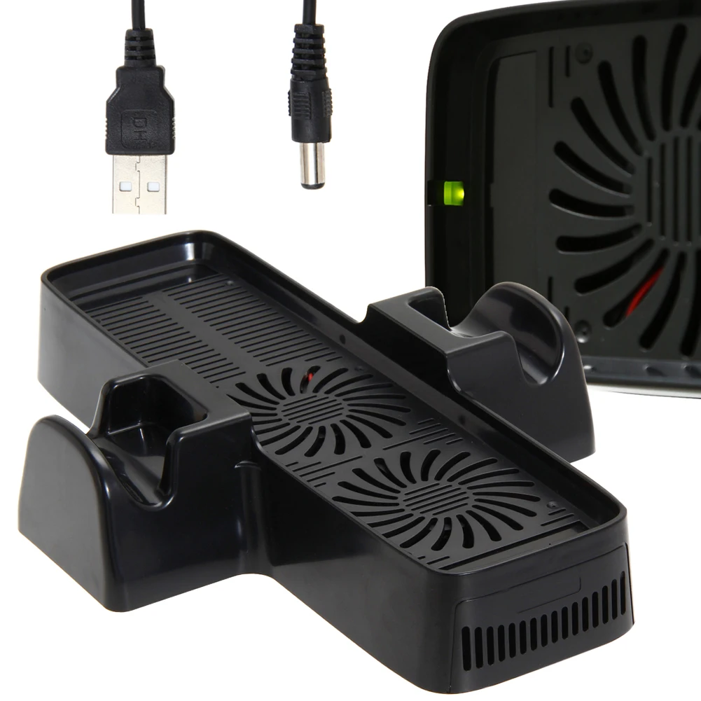 Ing fan bracket abs cooling fan case with dual dock stand accessories for xbox 360 game thumb200