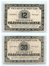 Lot of 2  U.S. Internal Revenue Oleomargarine Stamps - £11.67 GBP