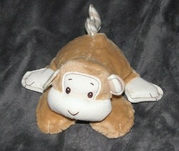 Baby Gund 319884 Silly Stripes Monkey Brown Tan Cream Plush Stripe Rattle Chime - £47.06 GBP