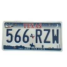 Vintage Texas License Plate Space Shuttle Lone Star State 566 RZW - £23.73 GBP