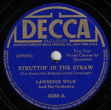 Lawrence Welk Orch 78 Struttin&#39; In The Straw / Pound Your Table Polka EE- SH3F - £5.42 GBP