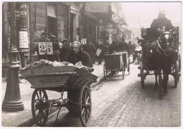 Postcard Flower Seller Cart Paris 1900 The Beautiful Age France - £7.39 GBP