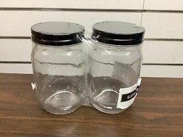 Pack of 2 Glass Jars 3”x 5” - £7.39 GBP
