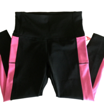 TKO Women&#39;s Compression Leggings Size L Capri Active Pants Mid Calf Black, Pink - £28.56 GBP