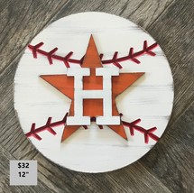 Rustic Astros Baseball Sign - $32.00