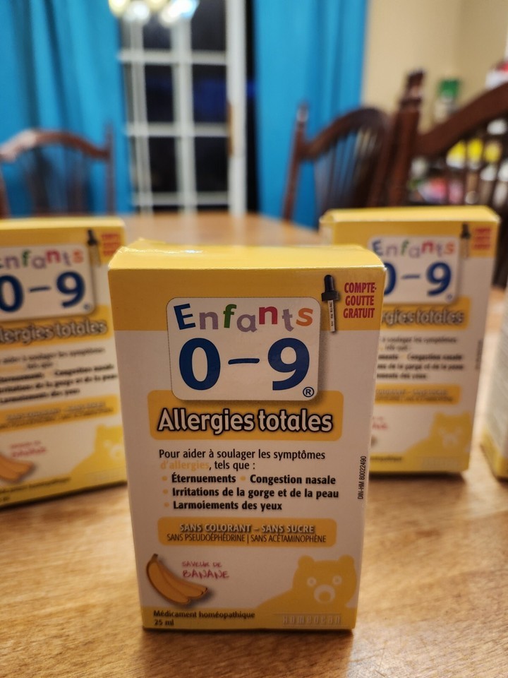 Lot of 5 Kids 0-9 All Allergies Homeopathic Banana Syrup Homeocan Item image 3