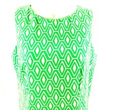 Mario Serrani Sleeveless Dress Womens Size 4 Sheath Green Diamond Stretch - £10.16 GBP