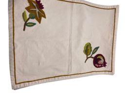 Williams Sonoma Placemats Set Lot 3 Fabric Cloth Cotton Raised Floral Flowers - £13.03 GBP