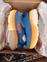 BNIB Hoka Bondi 8 Men&#39;s Running shoes, Coastal Sky / Vibrant Orange, 112... - £147.88 GBP