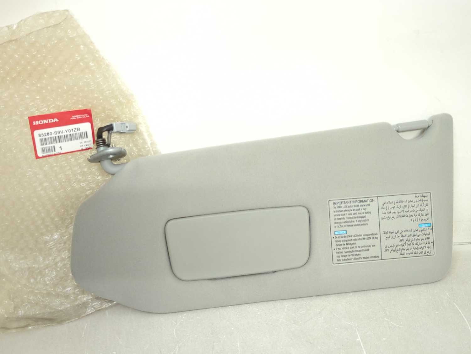New OEM Genuine Honda Sun Visor 1999-2008 Pilot MDX Odyssey LH Grey NH220L - $64.35