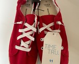 Time And Tru Memory Foam Scrunch Back Casual Sneaker Tennis Shoes Red Si... - $9.84