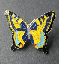 Swallowtail Butterfly Yellow Blue Lapel Pin Badge 1 Inch - £4.21 GBP