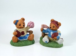 Home Interiors 2 Figures 14981-98 Game Bears Vintage Porcelain - £10.35 GBP