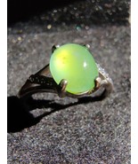 Glassy Ice Light Green 100% Burma Jadeite Jade Ring # Type A Jadeite # - $580.00
