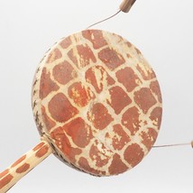 Wood and Leather Hand Percussion Painted Giraffe Theme - $30.72
