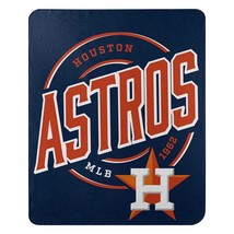 MLB Houston Astros Rolled Fleece Blanket 50&quot; by 60&quot; Style Called Campaign - £22.66 GBP