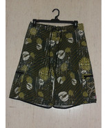 NWT MENS Smp MULTI GREENS &amp; WHITE FLORAL PRINT BOARD SHORTS   SIZE 34 - £22.03 GBP