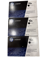 Lot of (3) Genuine HP 10A Black Print Cartridge Toner Q2610A *NEW* - $135.14 CAD