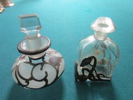 Silver Overlay Compatible with Bohemia Perfume Bottle with Stopper Pick ... - $38.21+
