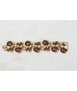 Womens Bracelet Brown Tear Drop Rhinestones Gold - €7,61 EUR