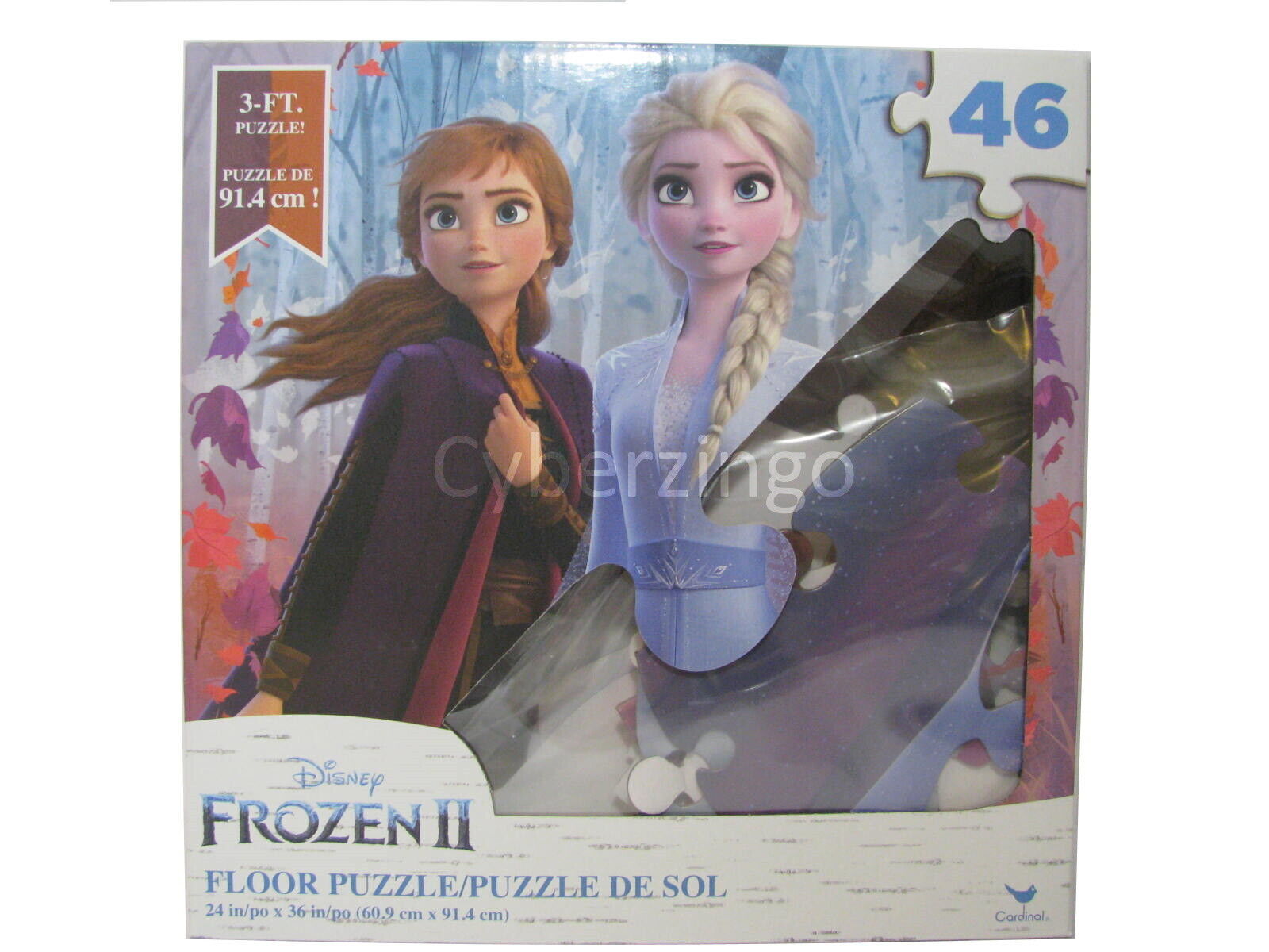 Disney Frozen II 46 Piece Cardboard Jigsaw Puzzle Anna Elsa For Children - £18.36 GBP