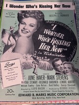 June Haver I Wonder Who&#39;s Kissing Her movie Now Piano Sheet Music 1947 Stevens - £3.76 GBP